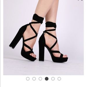 New in box Public Desire Stella Lace Up Heel